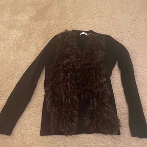 Calvin Klein Faux Fur Sweater - size small